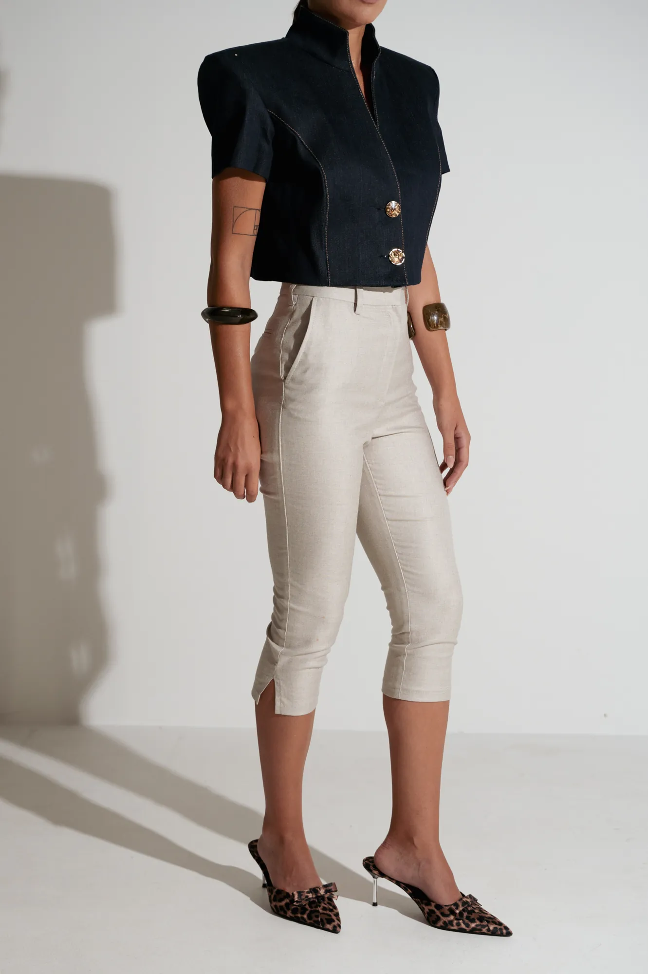 CAPRI ARMATURE PANTS - UNITED BEIGE — detail