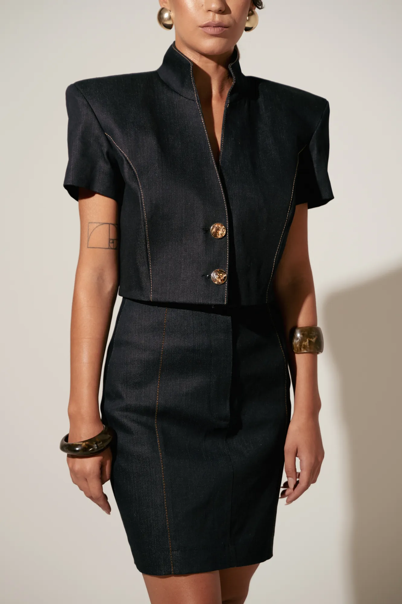 BARITONE DENIM SKIRT — detail