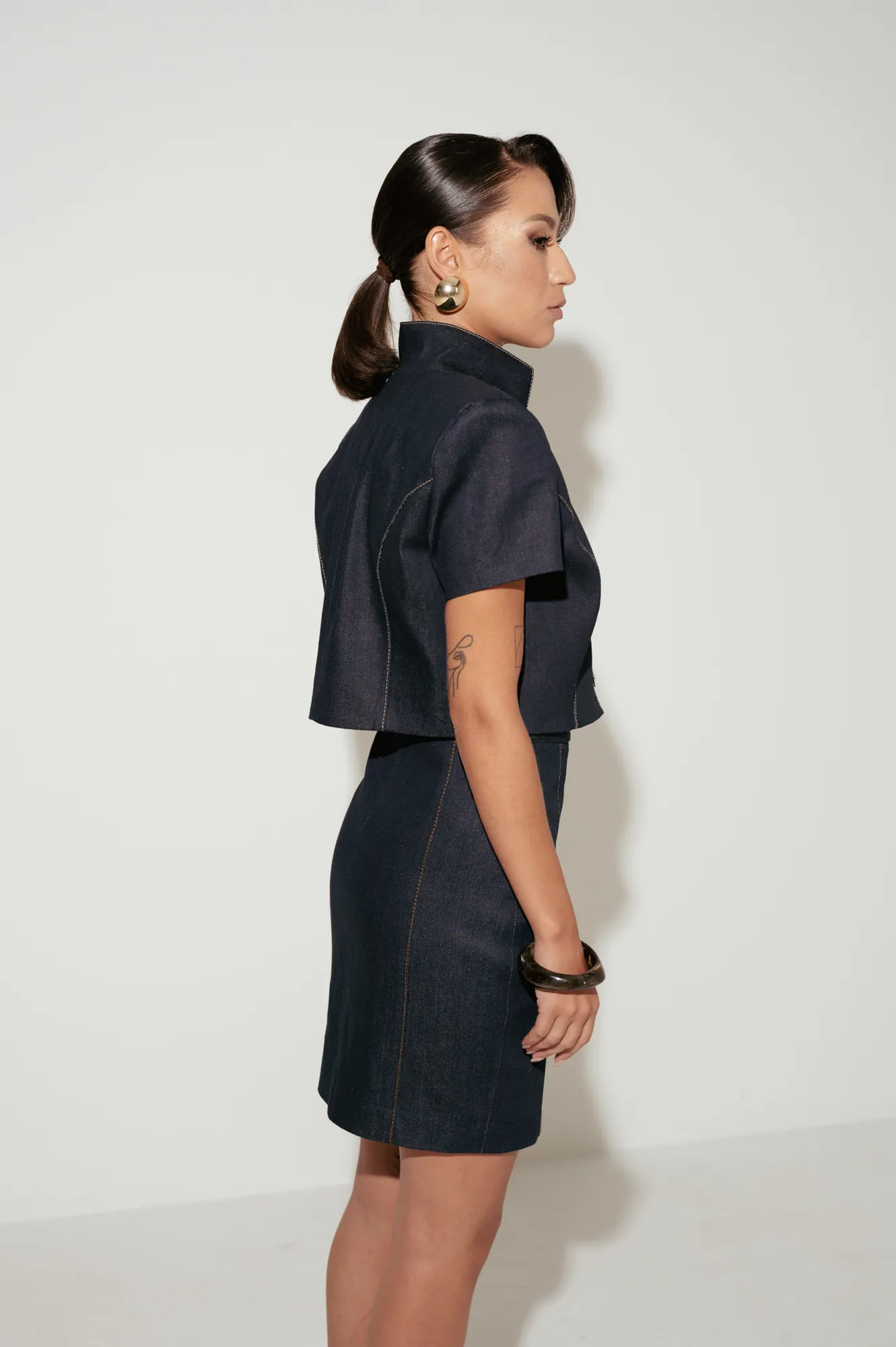 BARITONE DENIM SKIRT — detail