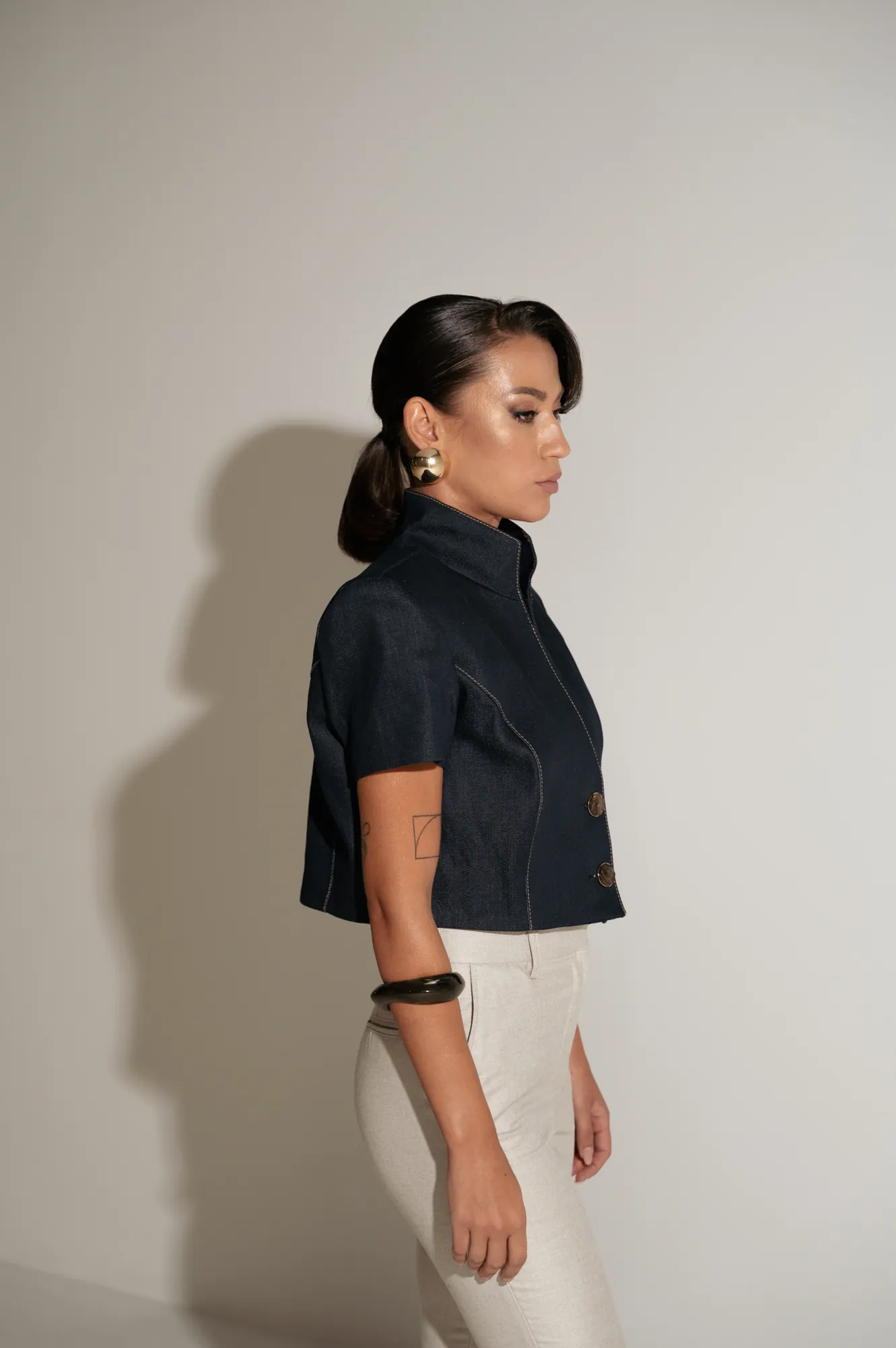 CROPPED BLAZER BARITONE — detail