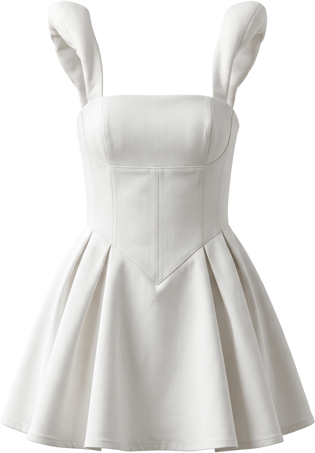 SCULPTED CORSET DENIM DRESS